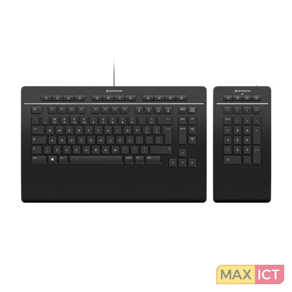 3D Connexion 3Dconnexion Keyboard Pro with Numpad toetsenbord Kantoor USB + RF Wireless + Bluetooth QWERTY Engels Zwart