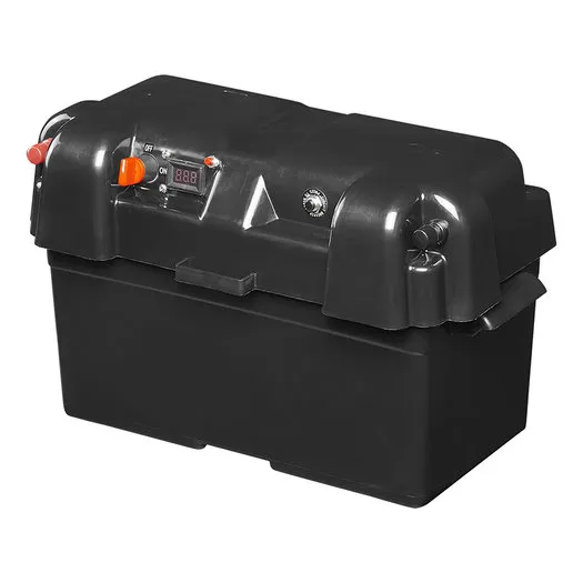 ACCUBAK 35X18X20CM 2X USB  1X 12V STEKKERDOOS  VOLTMETER