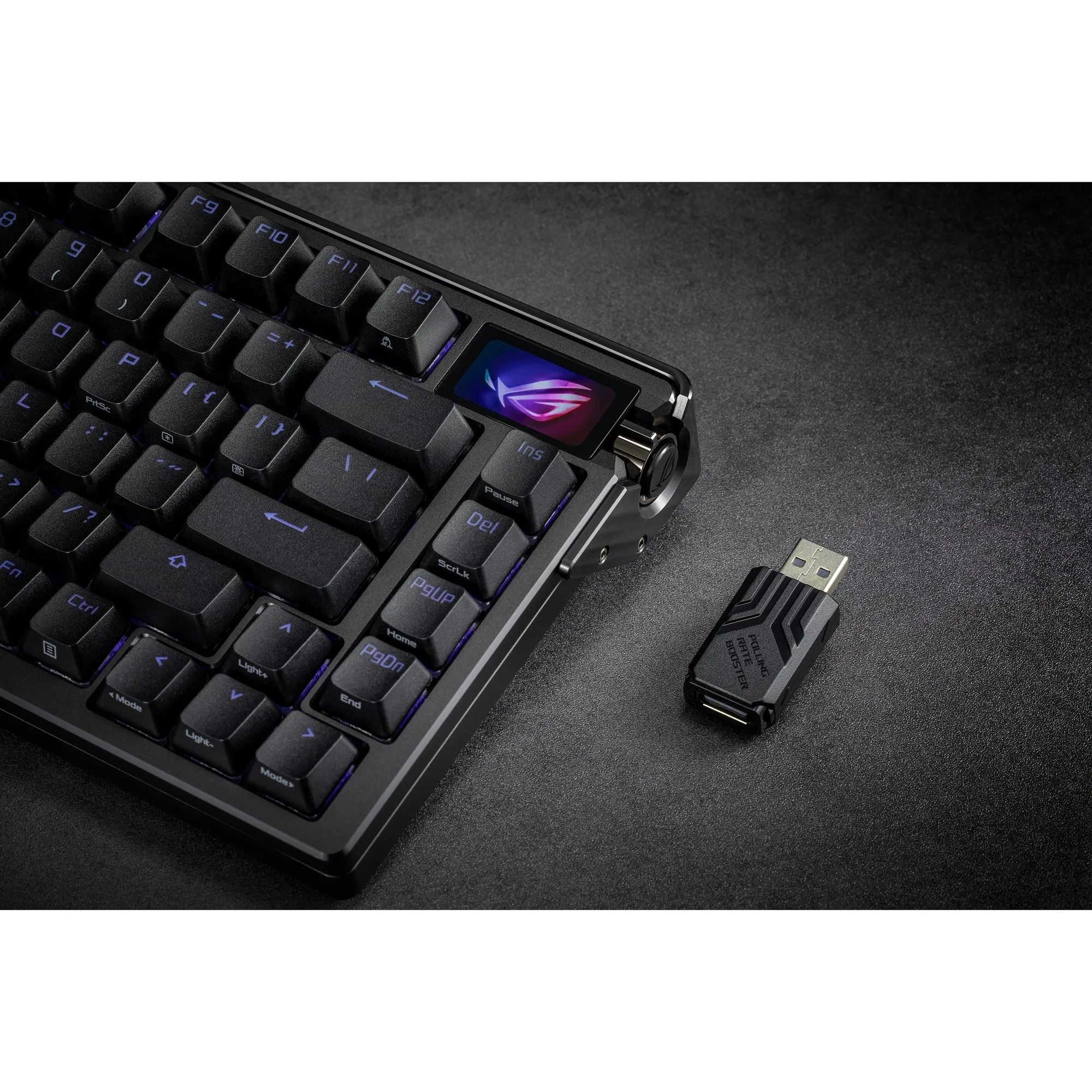 ASUS AZOTH EXTREME, GAMING TOETSENBORD (ZWART, US LAYOUT, ROG NX SNOW, 75%, PBT KEYCAPS, HOTSWAP, 2.4GHZ | BLUETOOTH 5.1 | USB