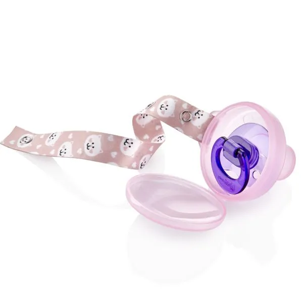 Babyjem Fopspeen Doosje Aan Koord Roze