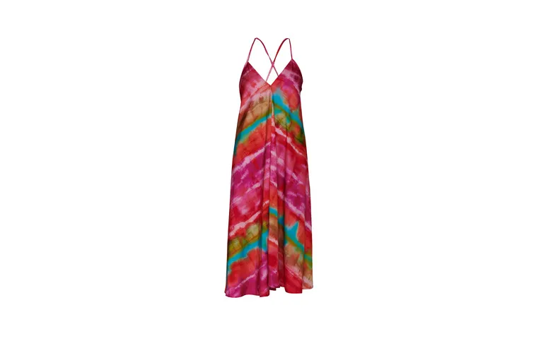 Banana Moon Oliana meridasilk jurk roze dames