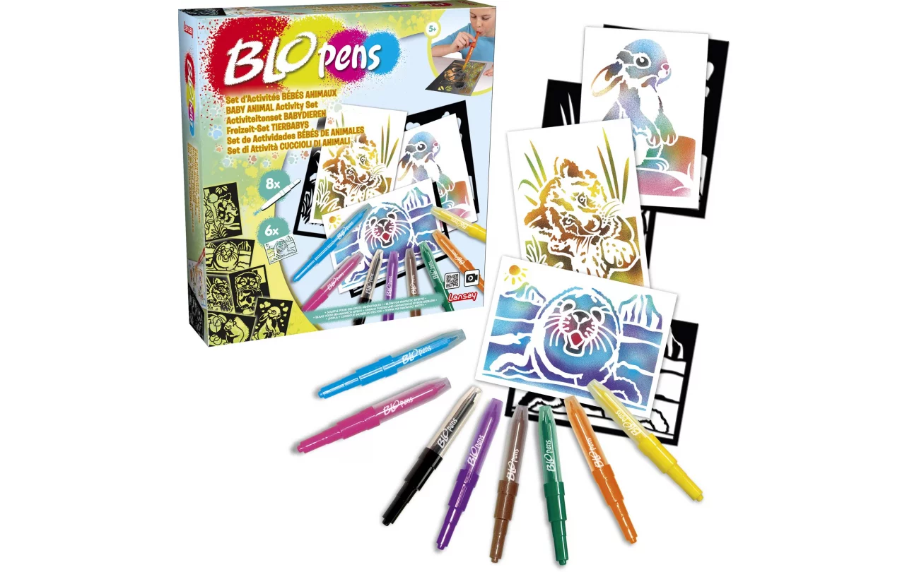 Blopens Activiteitenset Babydieren met 8 pennen