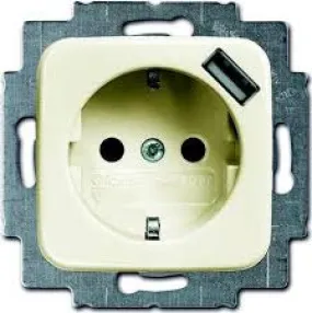 Busch/J Basis Inbouw Wcd USB +RA 1V KV Cremewit/elektrowit 2011-0-6156