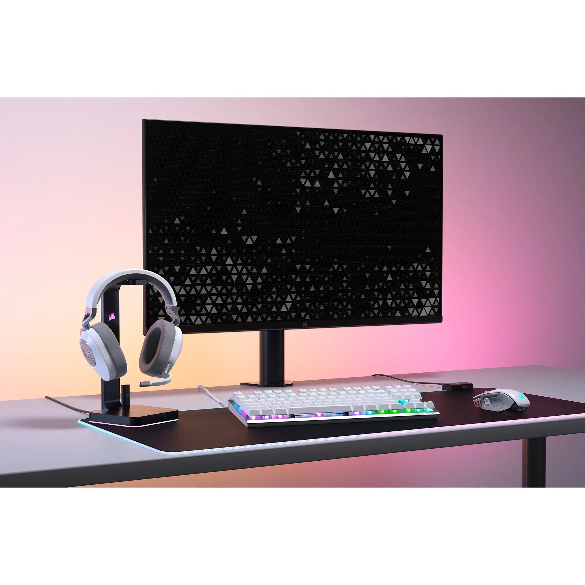 CORSAIR HS65 WIRELESS OVEREAR GAMING HEADSET (WIT, BLUETOOTH 5.2, 2,4 GHZ USB, PC, PLAYSTATION 5)