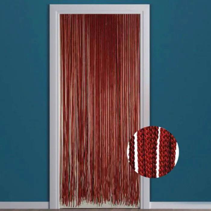 Deurgordijn touw, bordeaux, 90 x 200 cm