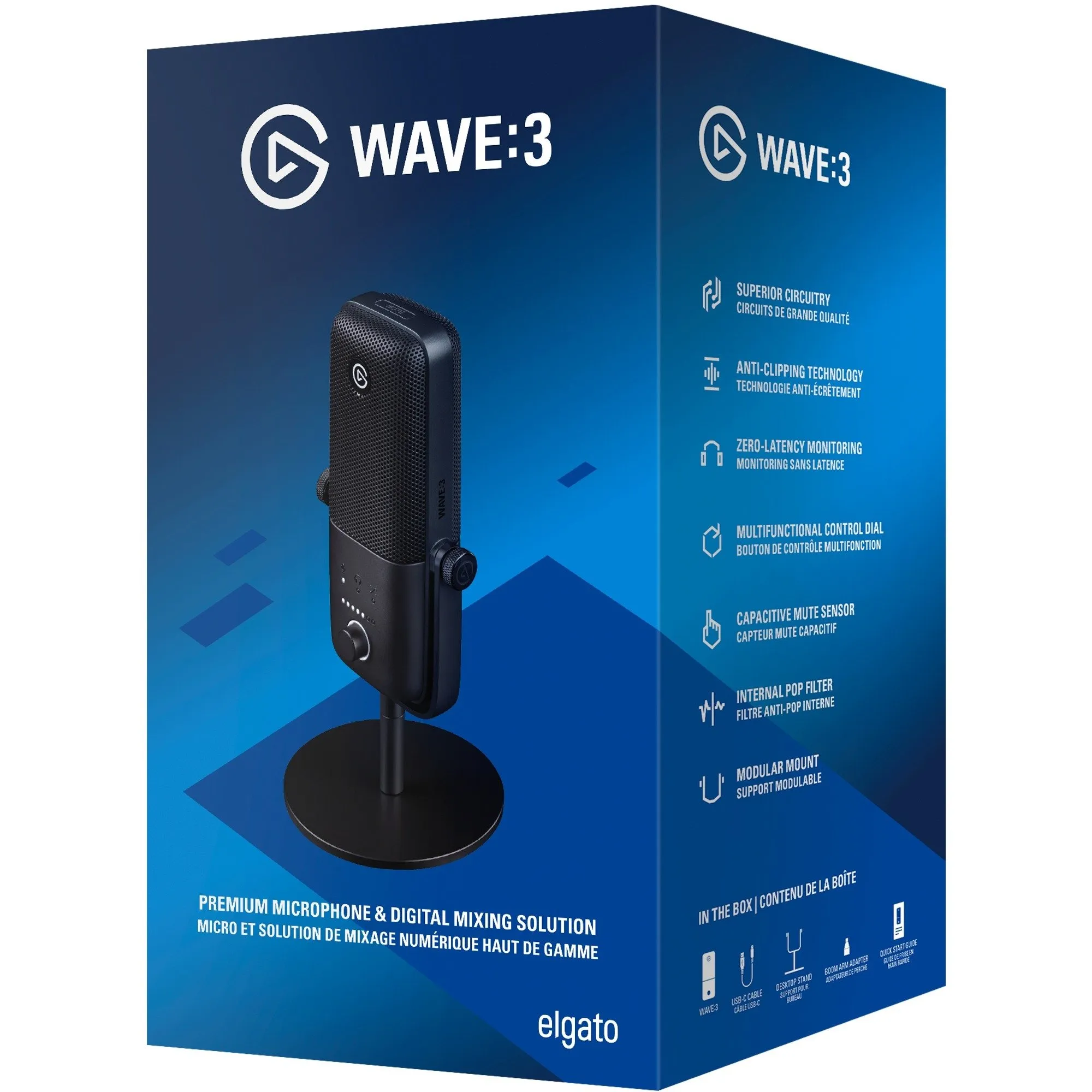 ELGATO WAVE:3 MICROFOON (ZWART, USBC)