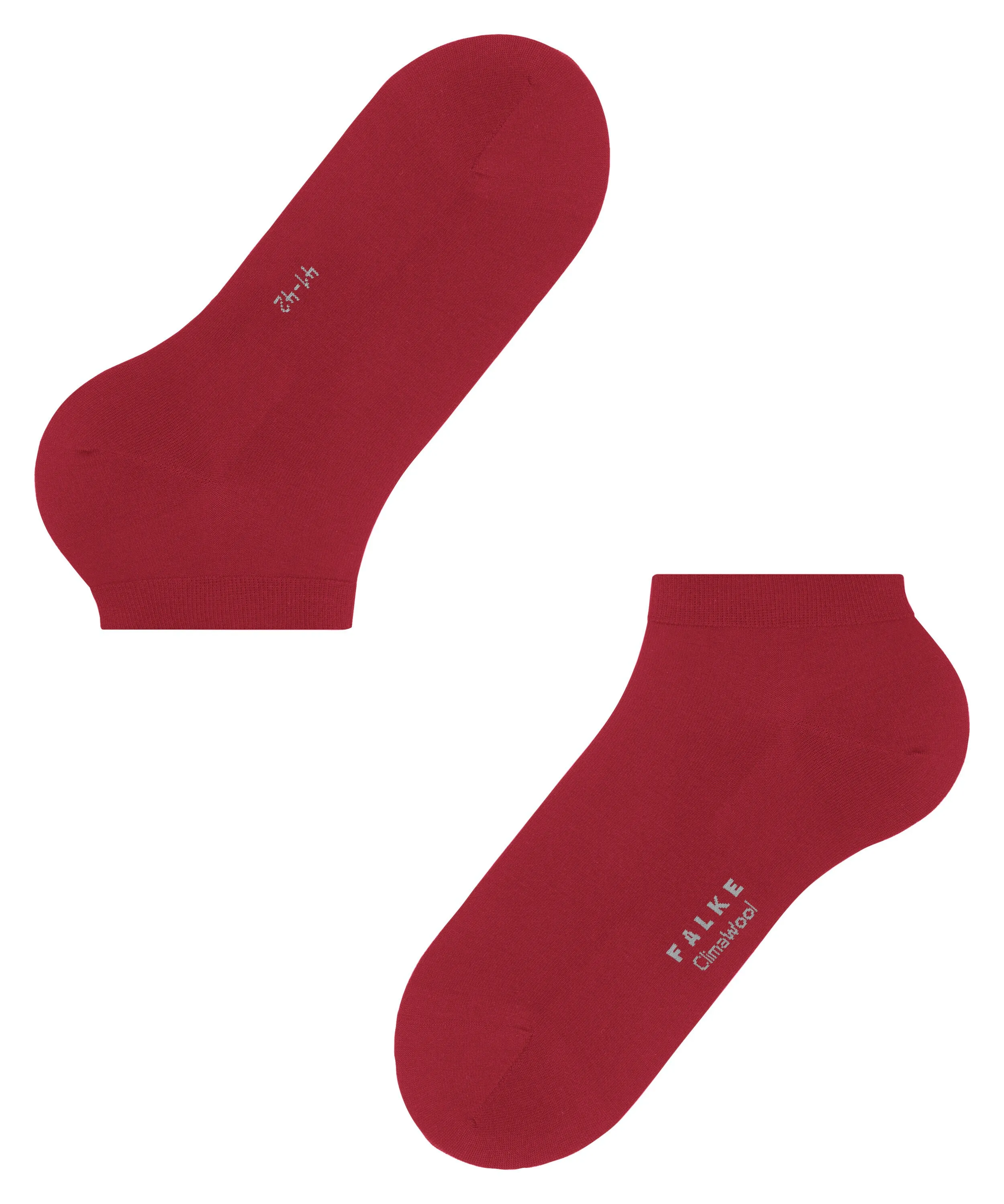 FALKE ClimaWool heren sneakersokken, rood (scarlet)