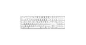 HelloGanss HS108T White, toetsenbord (Wit, US lay-out, Gateron Yellow, RGB leds, PBT Doubleshot keycaps, hot swap, 2,4 GHz / Blu