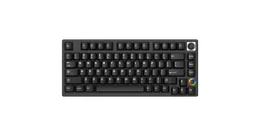 HelloGanss HS75T Black, toetsenbord (Zwart, US lay-out, Cherry MX Brown, 75%, RGB leds, PBT Doubleshot keycaps, hot swap, 2,4 GH