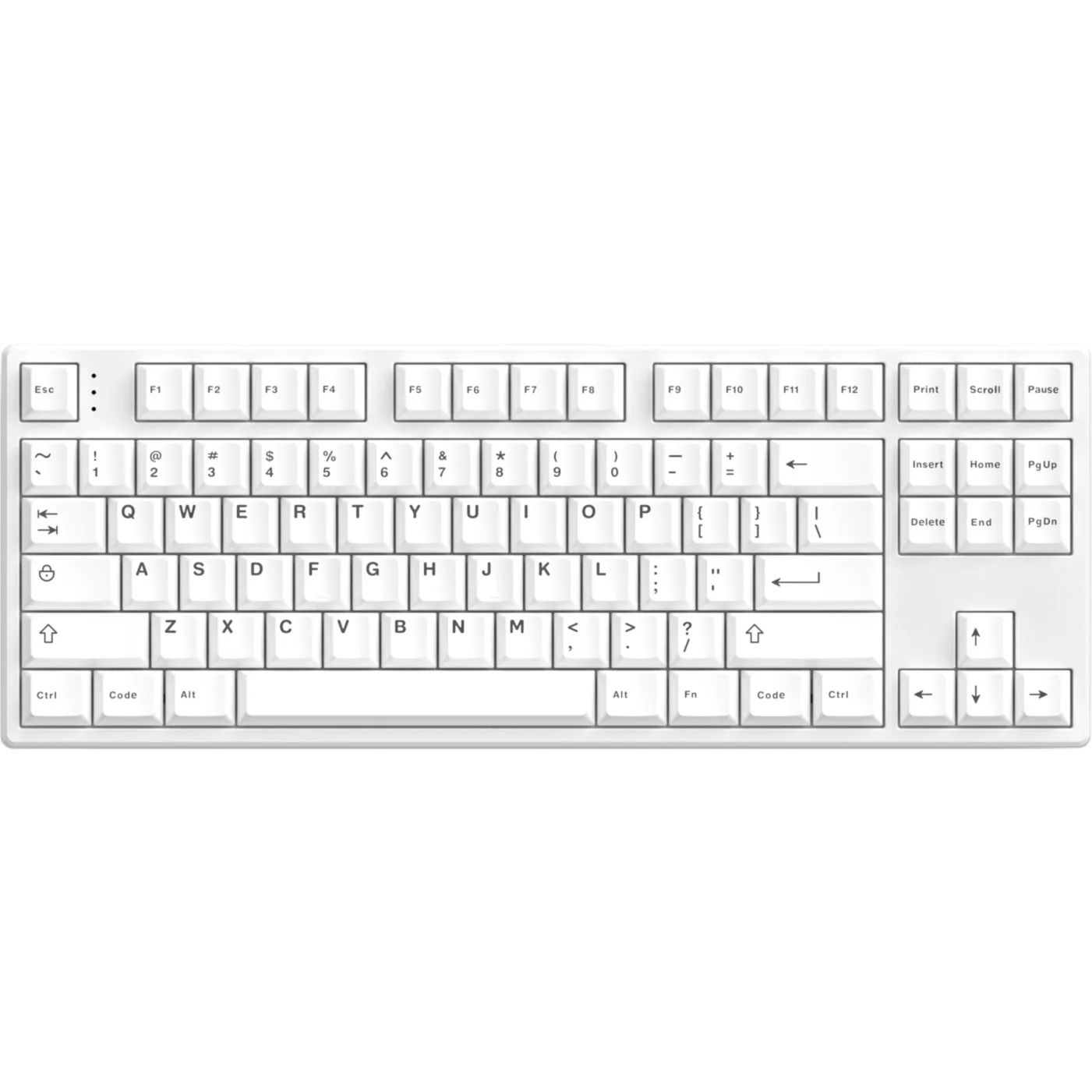HELLOGANSS HS87T WHITE, TOETSENBORD (WIT, US LAYOUT, CHERRY MX BROWN, TKL, RGB LEDS, PBT DOUBLESHOT KEYCAPS, HOT SWAP, 2,4 GHZ 