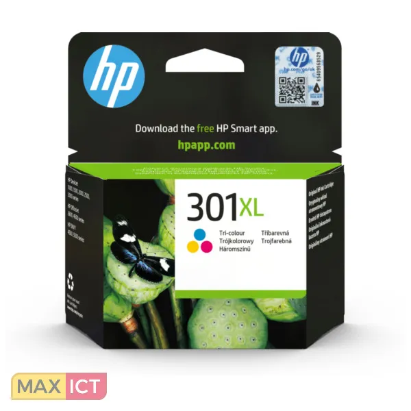 HP 301XL ORIGINELE HIGHCAPACITY DRIEKLEUREN INKTCARTRIDGE