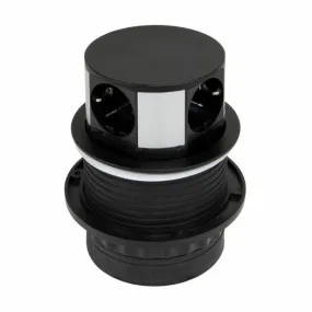 Inbouw stopcontact pop up, 3 stopcontacten, 2 USB, randaarding 