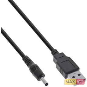 InLine 26806C electriciteitssnoer Zwart 3 m USB A 3.5 x 1.35 mm
