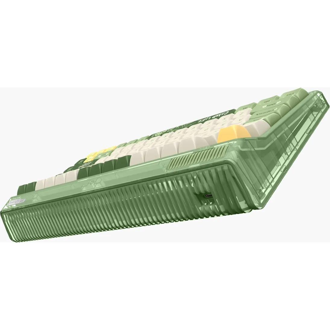 IQUNIX OG80 CAMPING WIRELESS MECHANICAL KEYBOARD, GAMING TOETSENBORD (GROEN/ORANJE, US LAYOUT, IQUNIX MOONSTONE TURBO, RGB LEDS