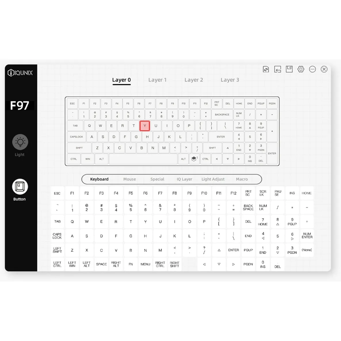 IQUNIX OG80 HAPPY APE WIRELESS MECHANICAL KEYBOARD, GAMING TOETSENBORD (ZWART, US LAYOUT, TTC HOLY PANDA, RGB LEDS, 80% (TKL), 