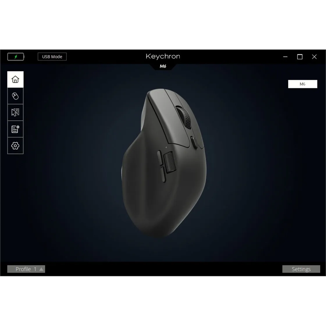 KEYCHRON M6A3 WIRELESS MOUSE (WIT, 26,000 DPI, USBC / BLUETOOTH 5.1 / 2.4 GHZ)
