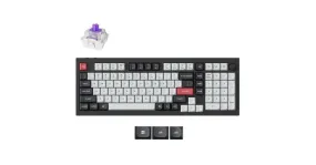 Keychron Q5 HE QMK-M1, toetsenbord (Zwart/wit, US lay-out, Gateron Double-Rail Magnetic Nebula, RGB leds, 96%, OSA double-shot P