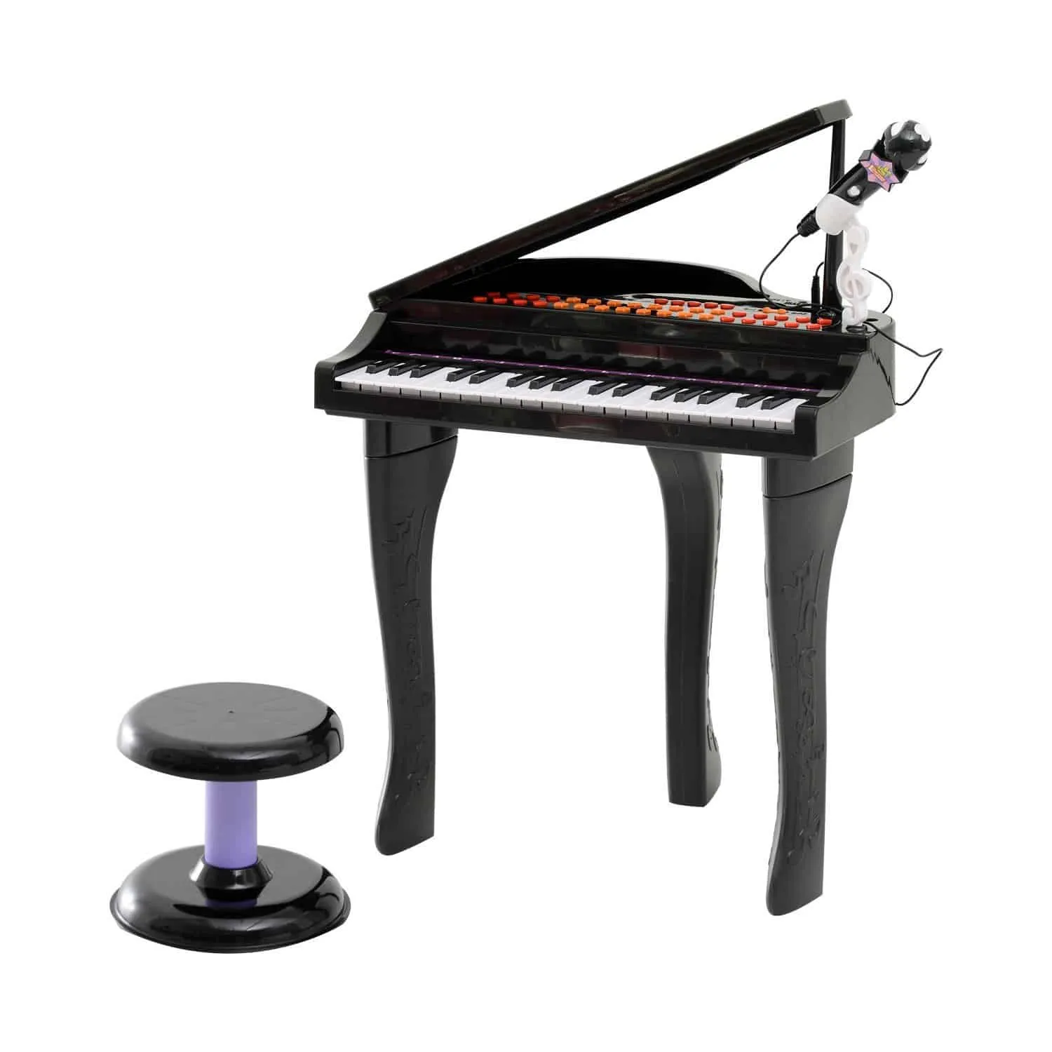 Kinderpiano Minipiano Piano Keyboard Muziekinstrument Mp3 Usb İncl. Krukje 37/32 Toetsen Zwart