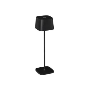 Konst- lounge Tafel 7814-750 Capri LED 35cm IP65 Matzwart 2.2W USB WW