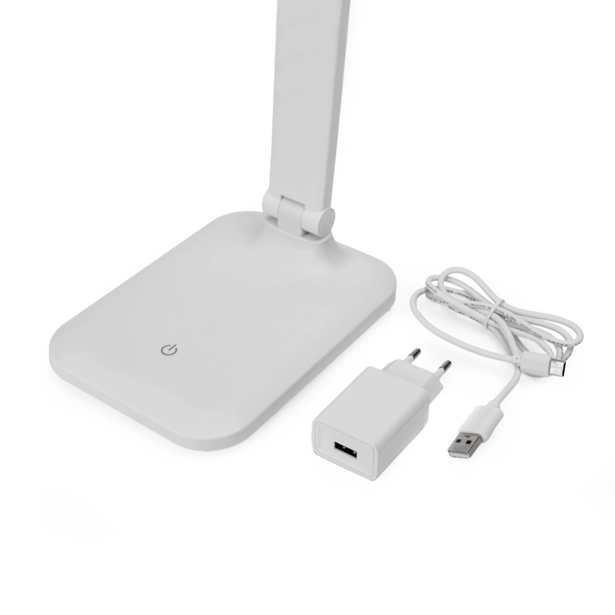 LED DIMBARE TOUCH TAFELLAMP MET DRAADLOOS OPLADEN EN USBPOORT REMUS LED/5W/230V WIT