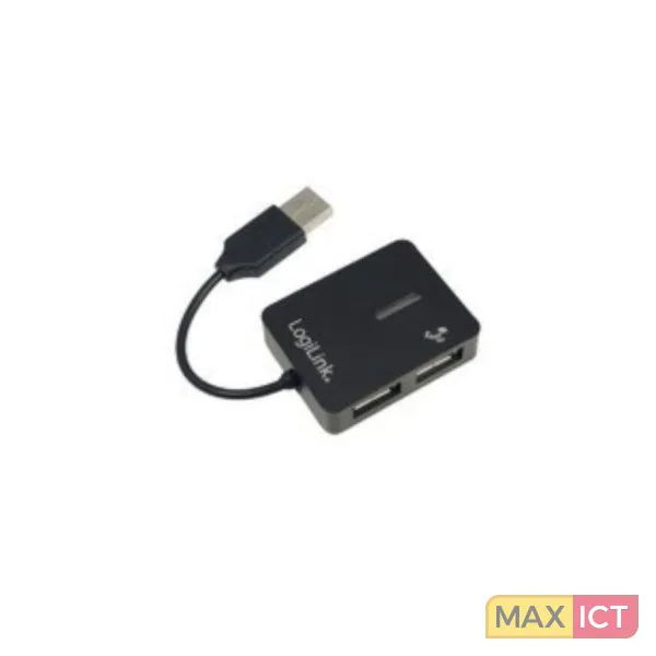 LOGILINK USB 2.0 4PORT HUB 480MBIT/S ZWART HUB & CONCENTRATOR