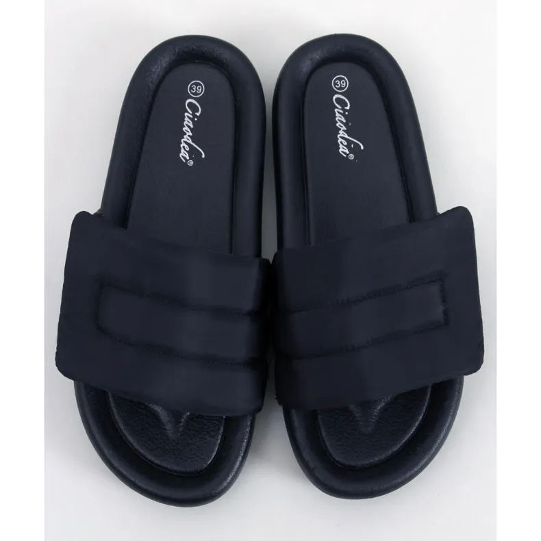 PA1 Cueto Zwarte nylon pantoffels