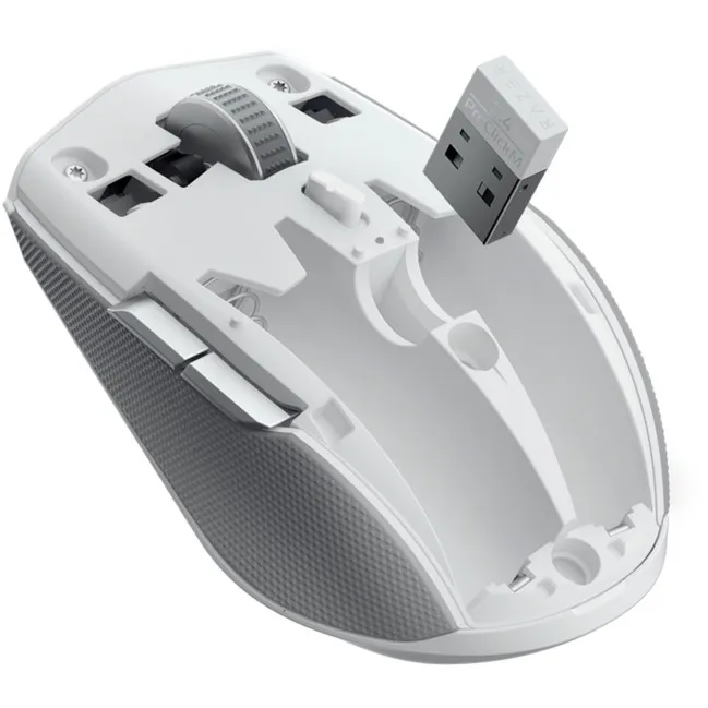 Razer Pro Click Mini muis (Wit/grijs, 12000 dpi, 2,4 GHz USB, Bluetooth)