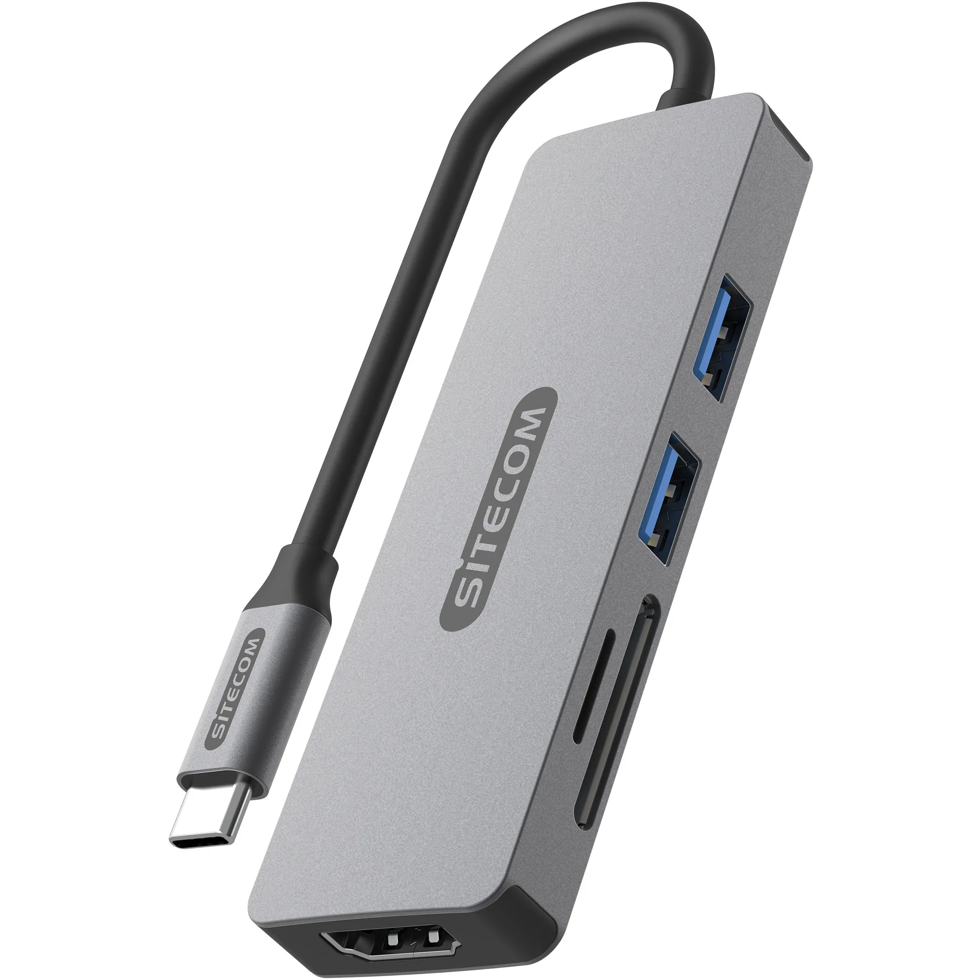 SITECOM 5IN1 USBC MULTIPORT USBHUB (GRIJS)