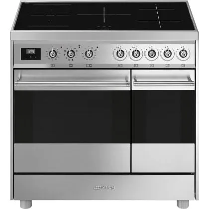 SMEG C92IPX9 KOOKCENTRUM 90 X 60 X 90INDUCTIE 5 ZONES2 OVENS (1 PYROLYSE)INOX