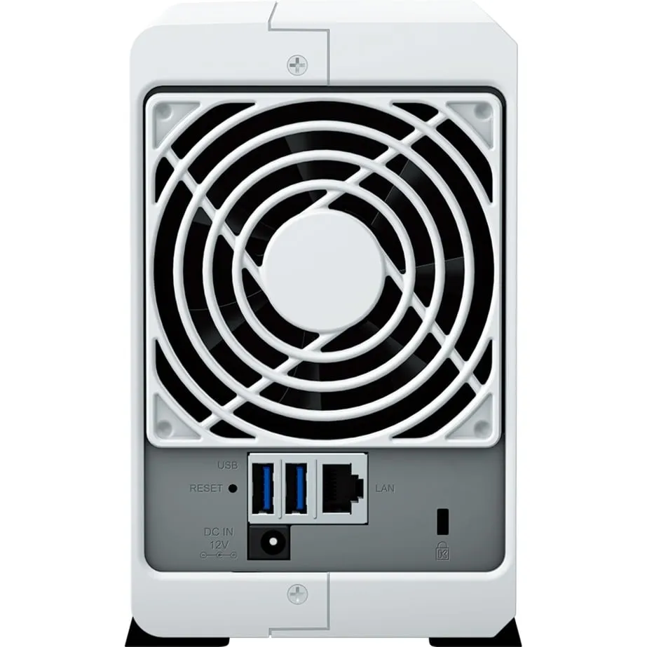 Synology DiskStation DS223j incl. 2x Seagate IronWolf 4 TB harde schijf nas (Wit, 2x USB 3.2 Gen 1)