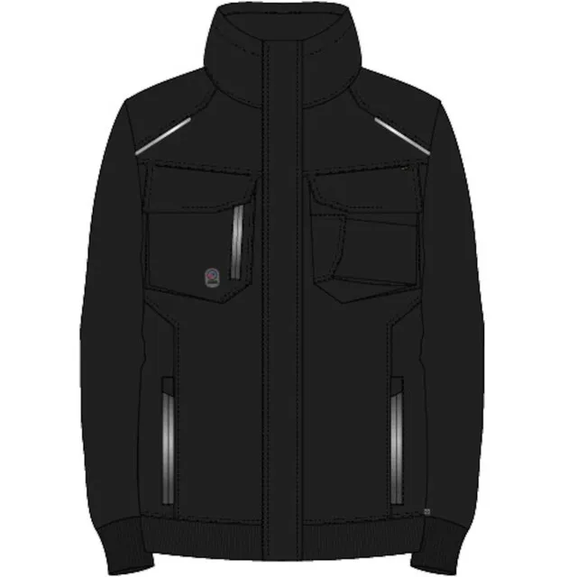 TERRAX WERKJAS/PILOTENJACK ZWART  MAAT S