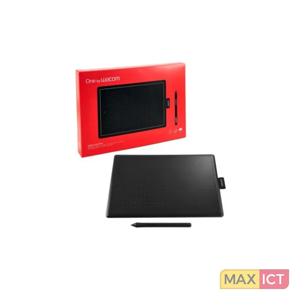 Wacom One by Medium grafische tablet Zwart, Rood 2540 lpi 216 x 135 mm USB
