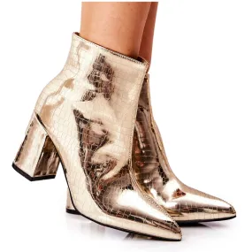 WS1 Boots On a Post Mirror Snake Golden Fert gouden